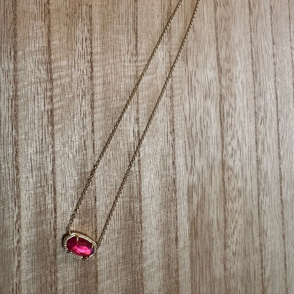 Kendra Scott Pink Stone Necklace